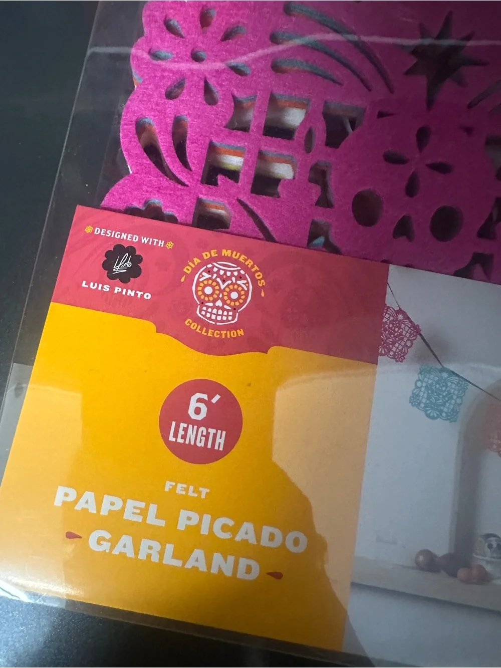 Felt Papel Picado Garland - Festive Day of the Dead Decor